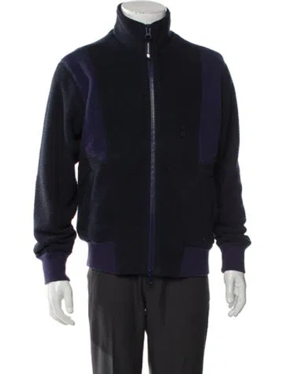 Pre-owned Aime Leon Dore X New Balance Turtleneck Long Sleeve Cardigan In Blue