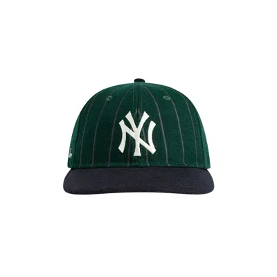 Pre-owned Aimé Leon Dore X New Era Wool Pinstripe Yankees Hat 'green/navy' | Men's Size Onesize