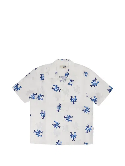 Aimé Leon Dore X New York Mets Logo-print Shirt In White