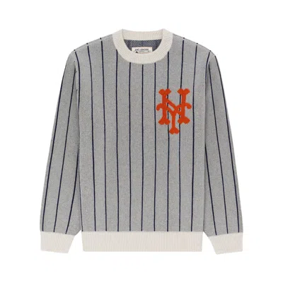 Pre-owned Aimé Leon Dore X New York Mets Pinstripe Sweater 'silver Mix' | Men's Size M