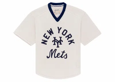 Pre-owned Aimé Leon Dore X New York Mets Shortsleeve Knit Sweater In Cream In White