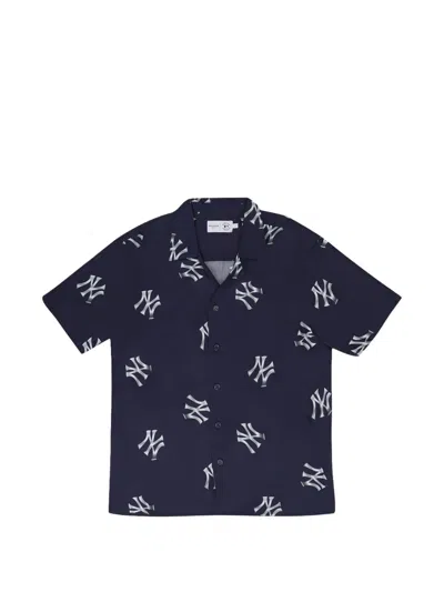 Aimé Leon Dore X New York Yankees Logo-print Shirt In Blue