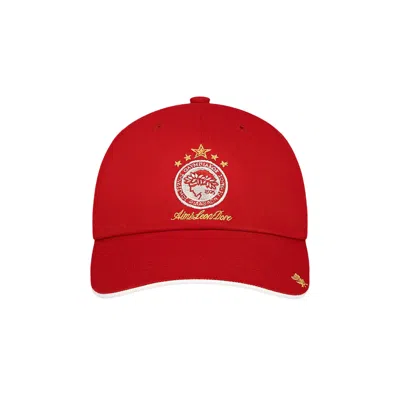 Pre-owned Aimé Leon Dore X Olympiacos F.c. Logo Hat 'red' | Men's Size Onesize