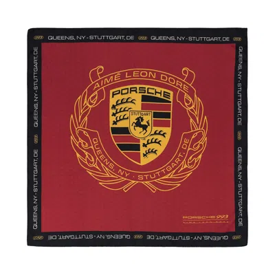 Pre-owned Aimé Leon Dore X Porsche 993 Turbo Silk Bandana 'red' | Men's Size Onesize