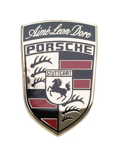 Aimé Leon Dore X Porsche Crest-detail Grille Badge In Yellow