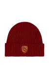 Aimé Leon Dore X Porsche Logo-detail Beanie In Red