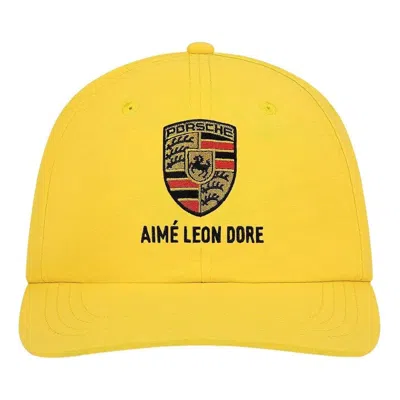 Aimé Leon Dore Aime Leon Dore X Porsche Nylon Logo Hat 'aspen Gold' In Yellow