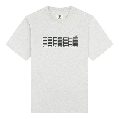 Aimé Leon Dore Aime Leon Dore X Porsche Racing T-shirt 'silver Mix' In White