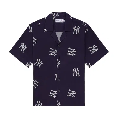 Pre-owned Aimé Leon Dore Yankees Leisure Shirt 'navy Blazer' | Blue | Men's Size L