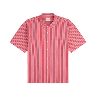 Pre-owned Aimé Leon Dore Yarn Dyed Striped Shirt 'red Stripe' | Men's Size Xxl
