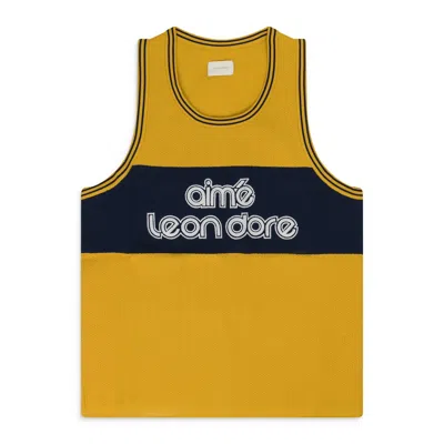 Aimé Leon Dore Yellow Knit Basketball Jersey