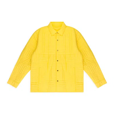 Aimé Leon Dore Yellow Reversible Filled Overshirt