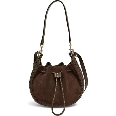 Aimee All For Love Convertible Drawstring Bucket Bag In Brown