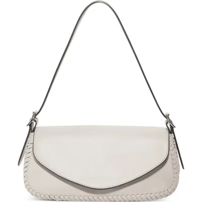 Aimee All For Love Leather Baguette Shoulder Bag In Gray