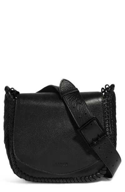 Aimee All For Love Leather Crossbody Bag In Black W/black