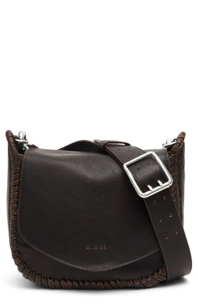 Aimee All For Love Leather Crossbody Bag In Fudge Brush Off