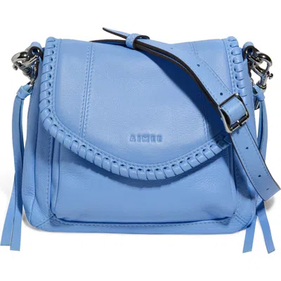 Aimee All For Love Leather Mini Crossbody Bag In Blue