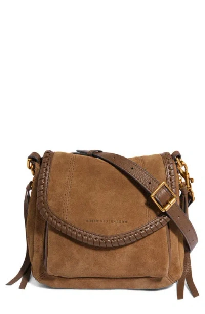 Aimee All For Love Leather Mini Crossbody Bag In Fudge