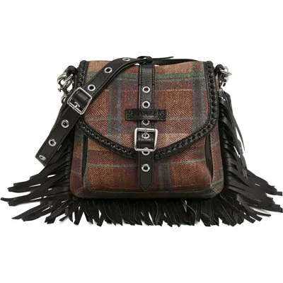 Aimee All For Love Mini Leather Crossbody In Brown