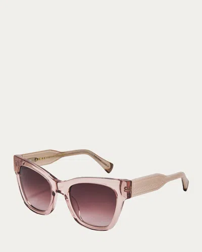 Aimee All For Love Square Sunglasses In Pink