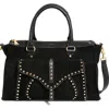 Aimee Armour Leather Satchel In Black