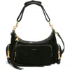 Aimee Away We Go Suede Shoulder Bag