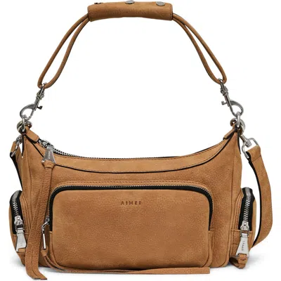 Aimee Away We Go Suede Shoulder Bag