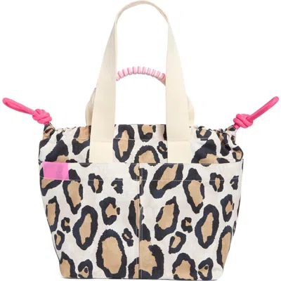 Aimee Coastal Carryall Stripe Canvas Tote In Animal Print
