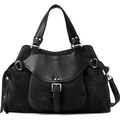 Aimee Dash Leather Satchel In Black