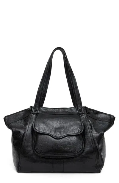 Aimee Downtown Leather Tote In Black