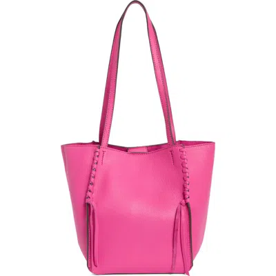 Aimee Edge Mini Suede Tote In Sangria