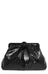 Aimee Extra Large Full Circle Frame Clutch In Black
