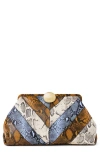 Aimee Full Circle X-large Clutch In Snake Multi