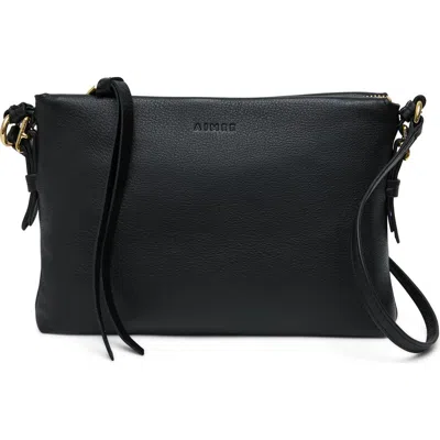 Aimee Gramercy Leather Crossbody Bag In Black