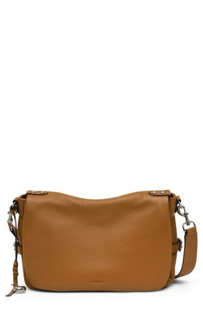 Aimee Gramercy Suede Messenger Bag In Brown