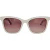 Aimee Kestenberg 54mm Gradient Square Sunglasses In Bone