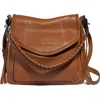 Aimee Kestenberg All For Love Convertible Leather Shoulder Bag In Chestnut W Gunmetal