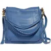 Aimee Kestenberg All For Love Convertible Leather Shoulder Bag In Elemental Blue