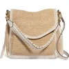 Aimee Kestenberg All For Love Convertible Leather Shoulder Bag In Raffia