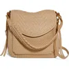 Aimee Kestenberg All For Love Woven Convertible Shoulder Bag In Camel