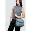 Aimee Kestenberg All For Love Woven Convertible Shoulder Bag In Denim Leather