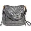 Aimee Kestenberg All For Love Woven Convertible Shoulder Bag In Pewter
