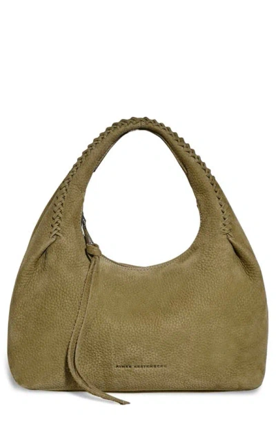 Aimee Kestenberg Aura Leather Top Handle Bag In Soft Olive Nubuck