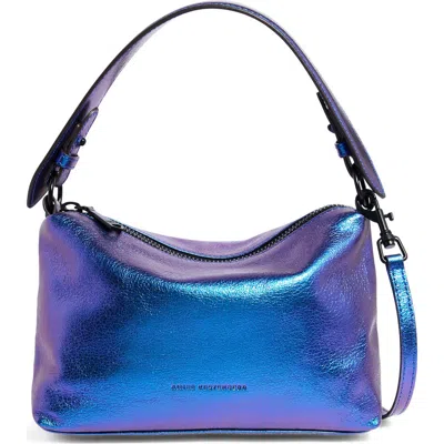 Aimee Kestenberg Ava Convertible Leather Shoulder Bag In Midnight Metallic