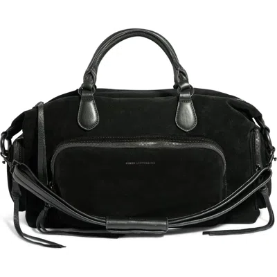 Aimee Kestenberg Away We Go Leather Duffle Bag In Black Suede