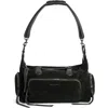 Aimee Kestenberg Away We Go Leather Satchel In Black Suede