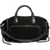 Aimee Kestenberg Away We Go Suede Shoulder Bag In Black Suede