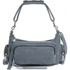 Aimee Kestenberg Away We Go Suede Shoulder Bag In Denim Leather