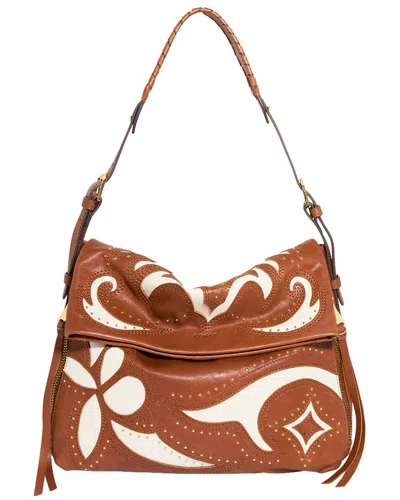 Aimee Kestenberg Bali Double Entry Leather Hobo In Brown