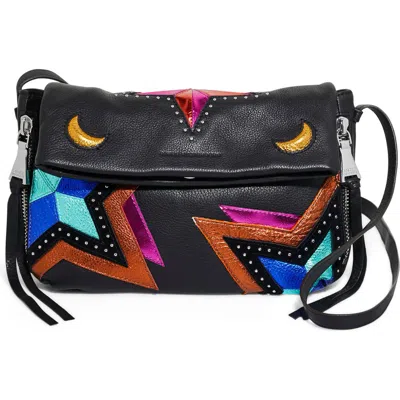 Aimee Kestenberg Bali Novelty Leather Crossbody Bag In Black Suede